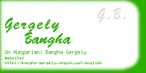 gergely bangha business card